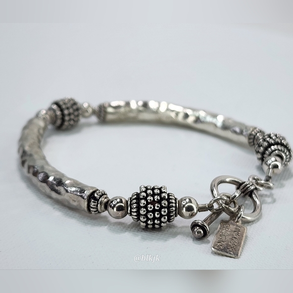 Tina Barry Sterling Silver Bead Bracelet - Picture 10 of 11